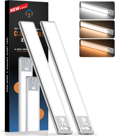 Iluminación gabinete 10pulg LED 80 luces sensor movimiento 1800mAh