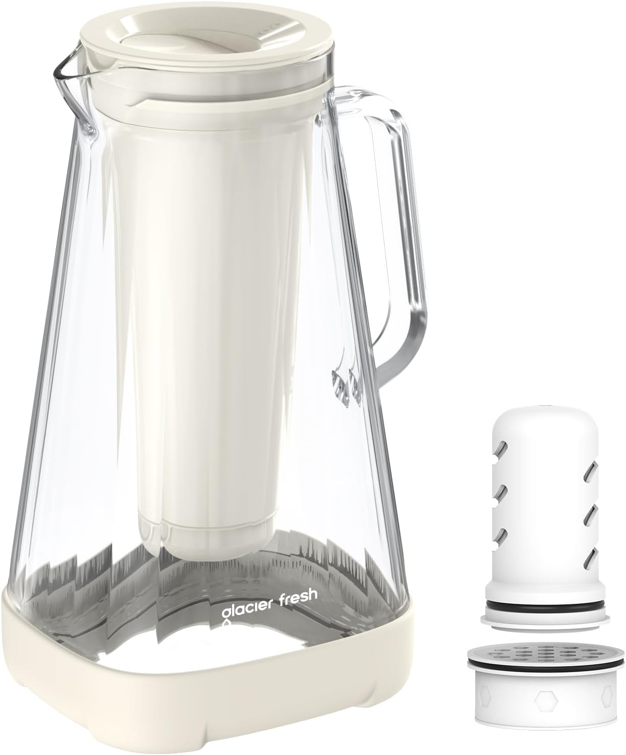 Jarra de agua de vidrio Purela con filtro de carbón activado