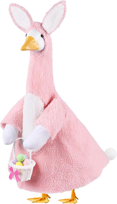 Disfraz conejo Pascua 23pulg rosa cesta blanca jardín