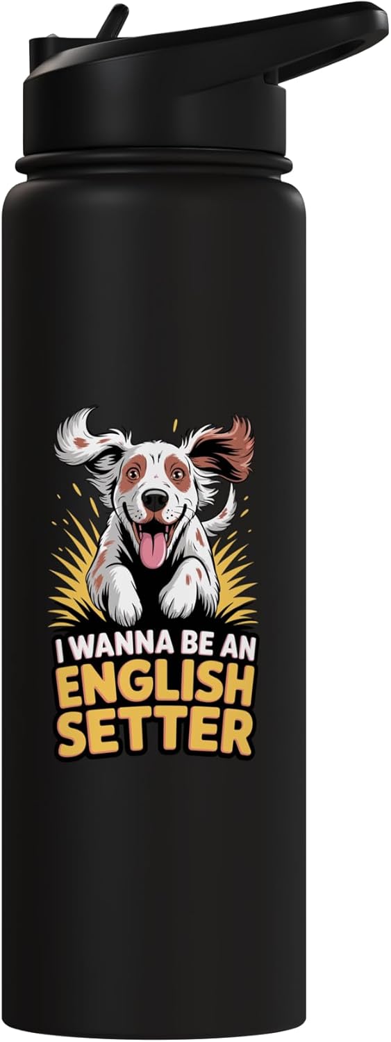 Bote de agua acero inoxidable sin BPA con perro inglés