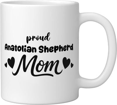Taza cerámica para amante del perro Anatolian Shepherd, blanca