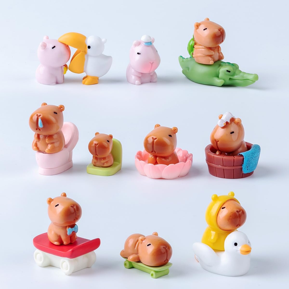 Figuras Capybara resina miniatura decoración pasteles casa muñecas