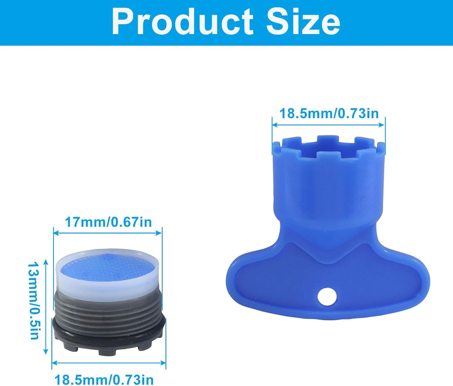 Aireador grifo 8uds limitador flujo 0.728pulg con llave