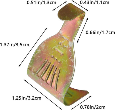 20 Ganchos Metal para Riel 2.2x1.3pulg Colgar Arte