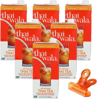 Concentrado té tailandés 32oz botella pack 6 con clips