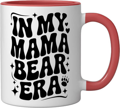 Taza Cerámica Mamá Oso Rojo/Blanco
