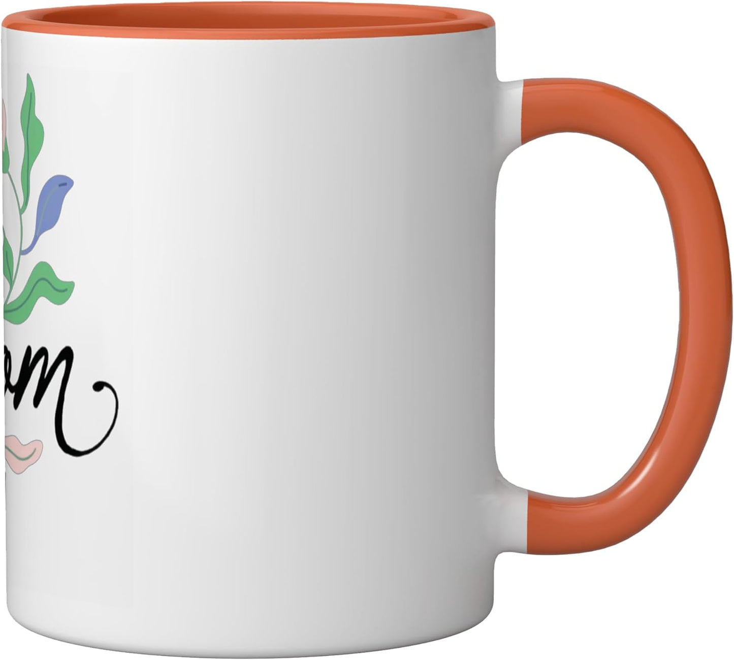 Taza Cerámica Blooming Naranja/Blanco