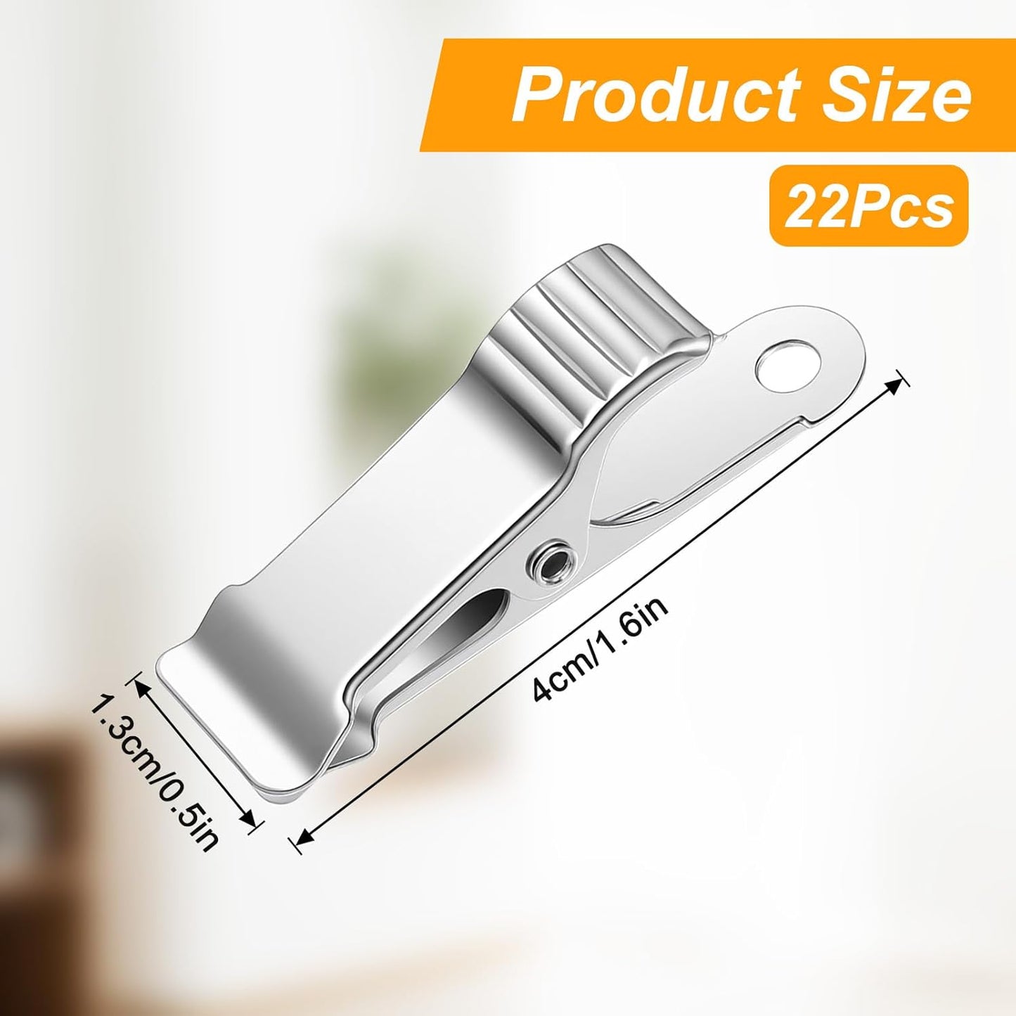 22 Clips Acero Inox Mini para Manualidades y Hornear