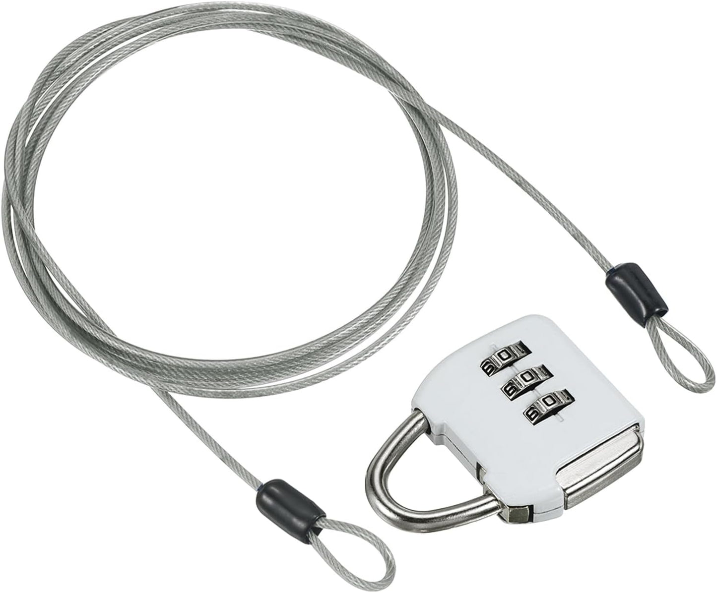 Cable acero con cerradura 3 dígitos 6.6pies para maleta