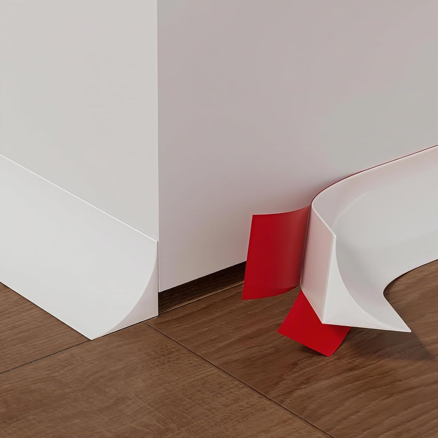 Moldura esquina autoadhesiva flexible 354pulg para piso pared