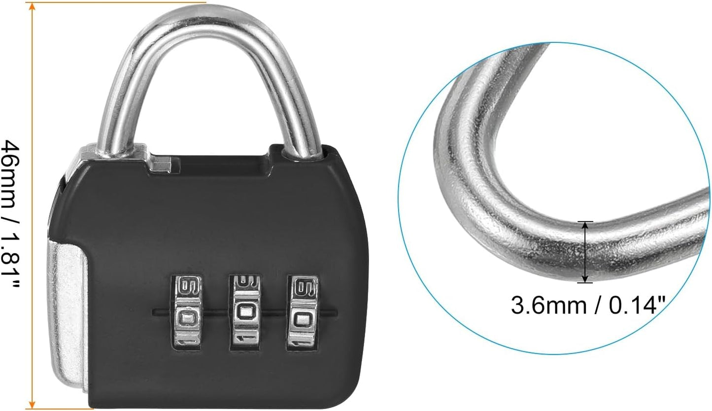 Cable acero con cerradura 3 dígitos 4.9pies para maleta