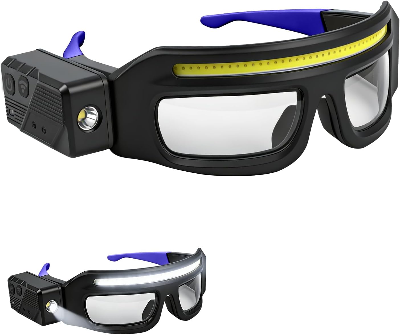 Gafas LED recargables con sensor tactil USB-C