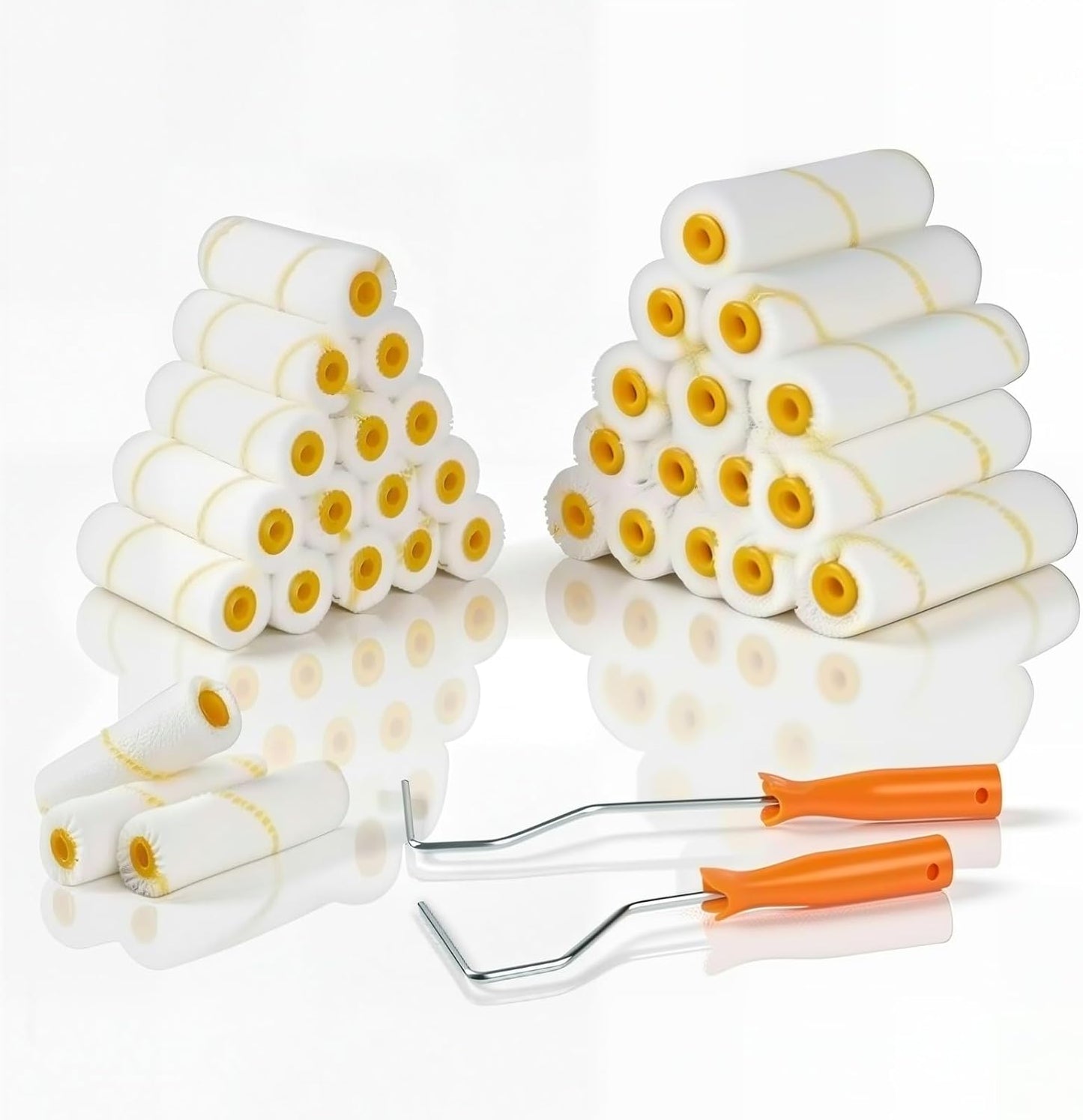 Paquete 30 Rodillos Microfibra 4x6pulg Suave Paredes Lisas Hogar