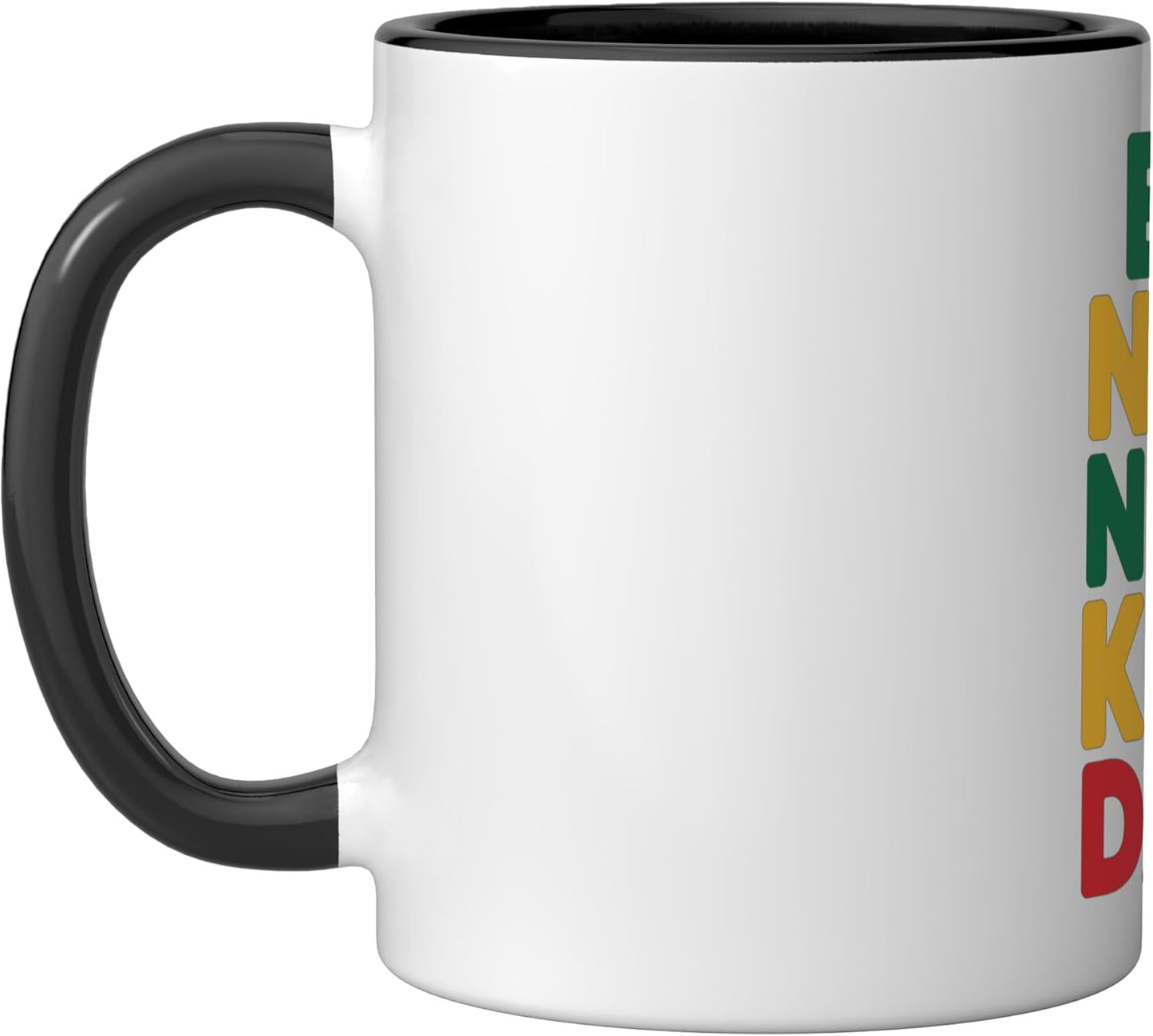 Taza cerámica Bad Name Never Kill Dawg Jamaica proverbios negro/blanco