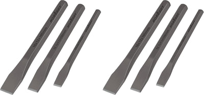 Set 3 Cinceles Fríos 3/8-5/8pulg Acero Cr-V Carpintería