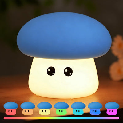 Luz Nocturna Hongos Azules Recargable Niños con RGB