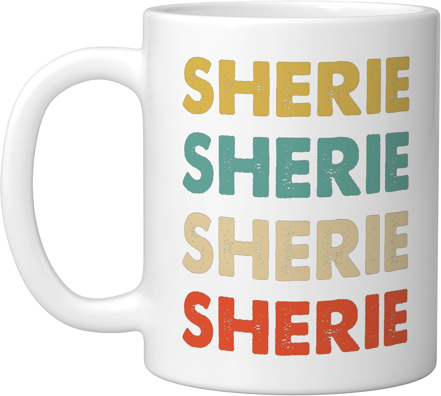 Taza cerámica Sherie Name blanca