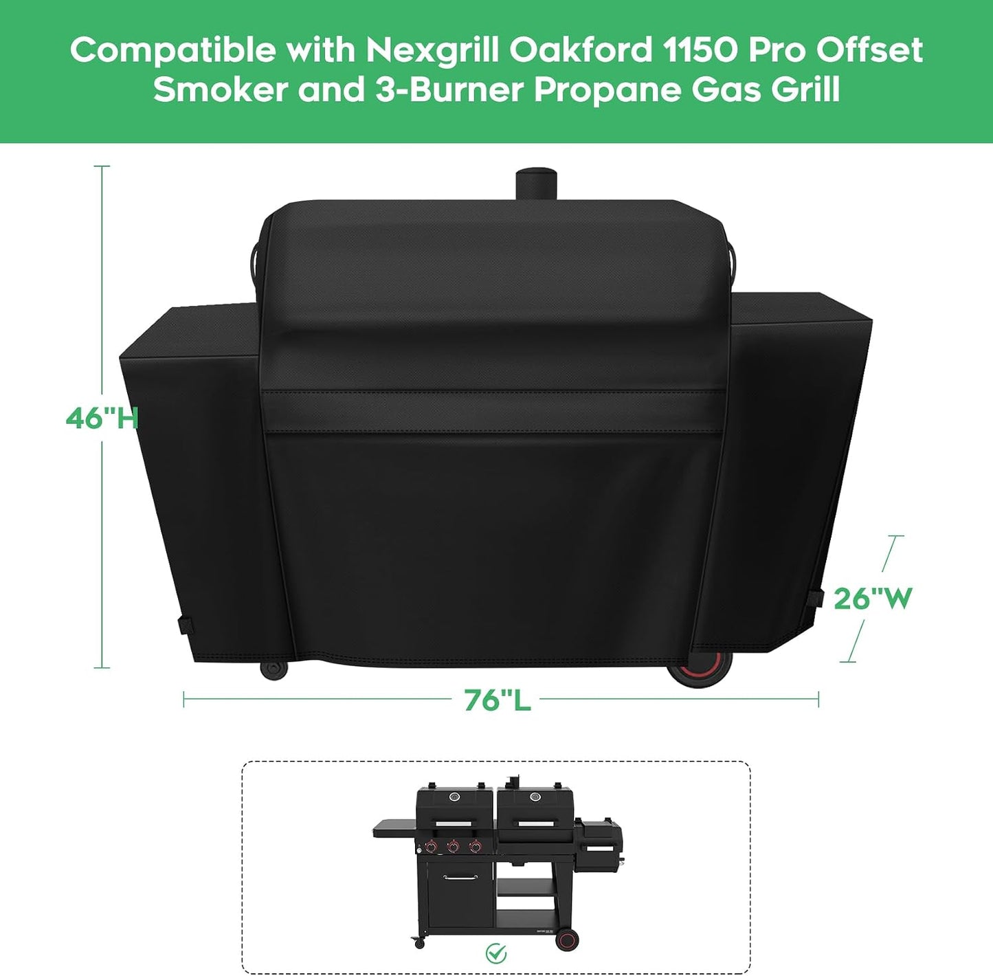 Cubierta parrilla Nexgrill Oakford 1150 Pro 600D resistente