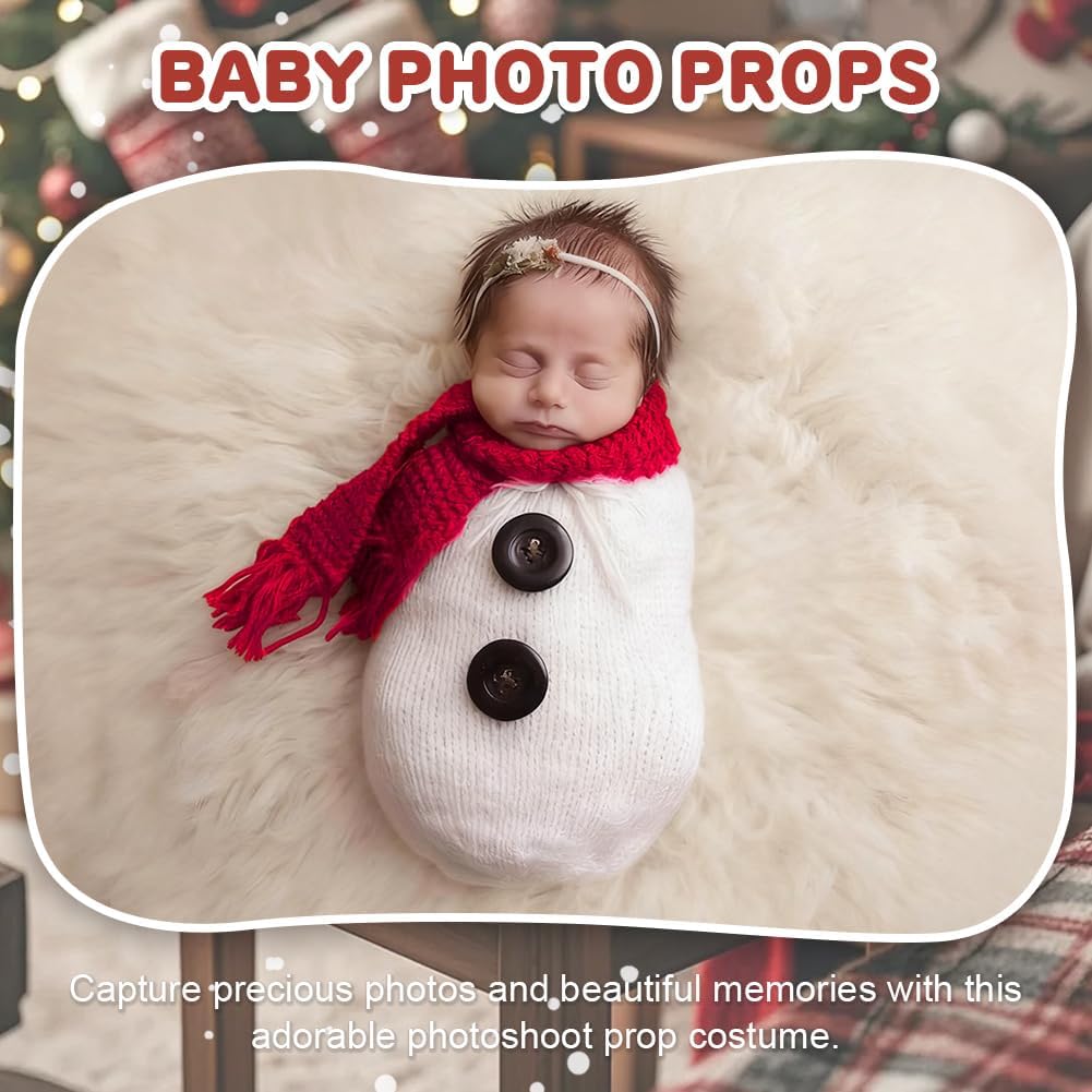 Conjunto foto bebé Navidad ropa punto accesorios