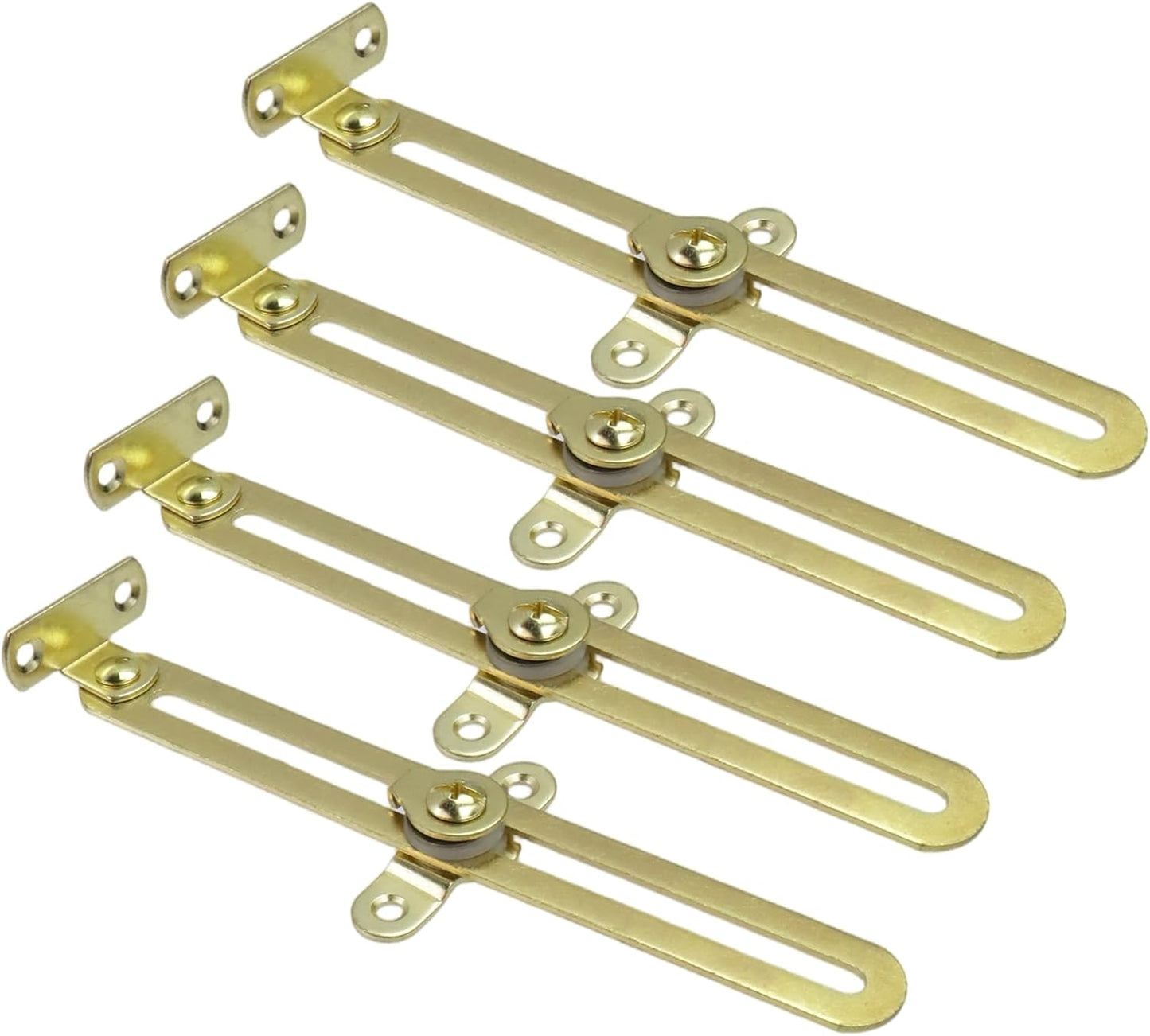 Tapa fricción ajustable 6.69x0.79pulg dorada 4 Pzas