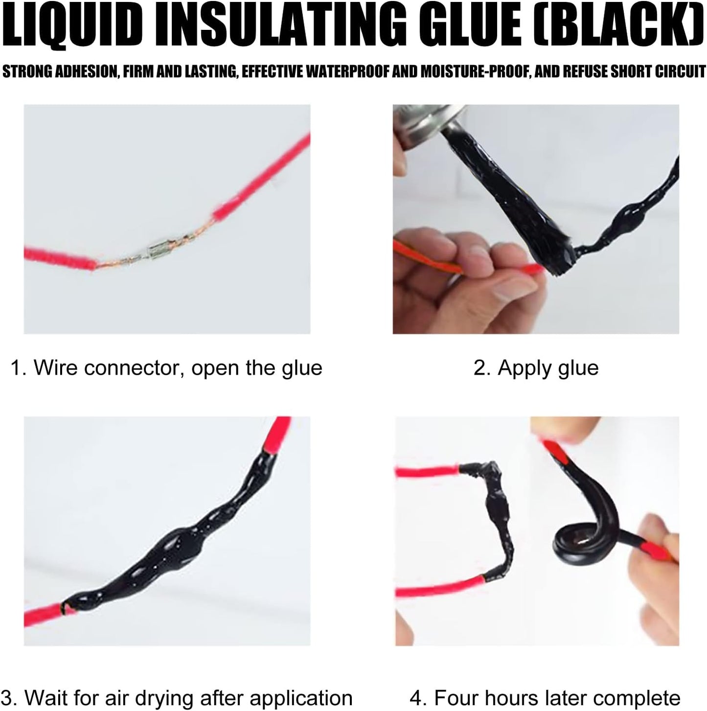 Cinta eléctrica líquida 4.2oz aislante goma sellador flexible