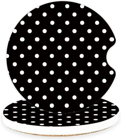 Set 2 posavasos cerámica coche negro azabache