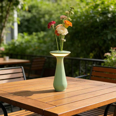 Lámpara mesa flores recargable luz nocturna