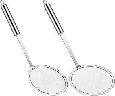 2 Coladores Acero Inox Malla Fina con Asa para Cocina