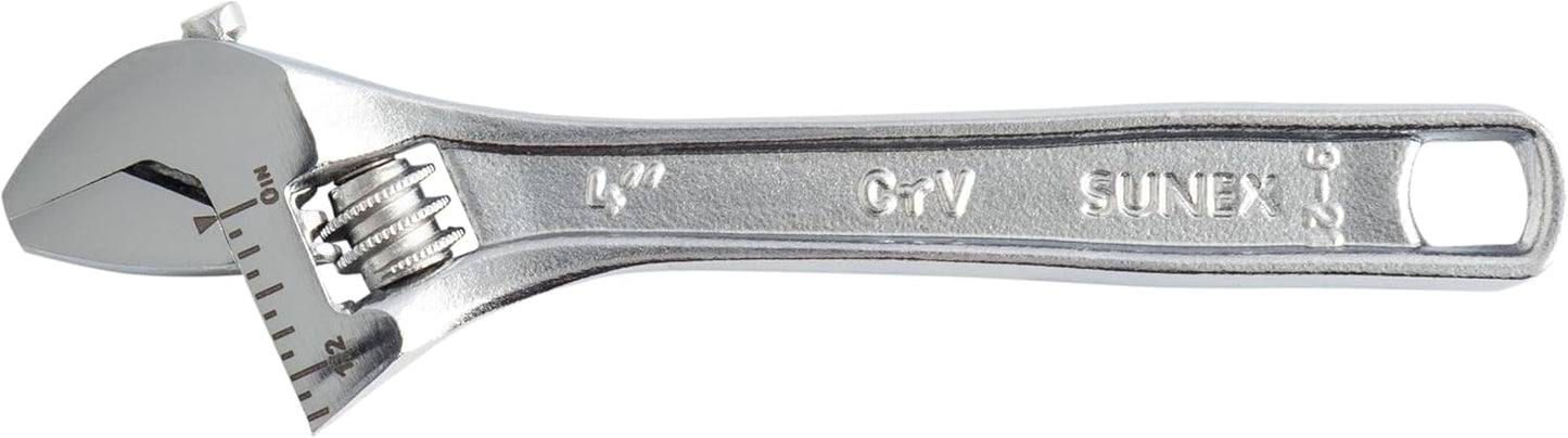 Llave ajustable acero cromo vanadio 4pulg 0.5625pulg doble escala