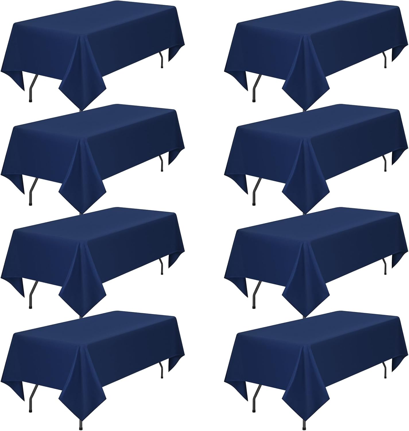 14 Pzas Manta Mesa Rectangular 60x102pulg Poliéster Azul