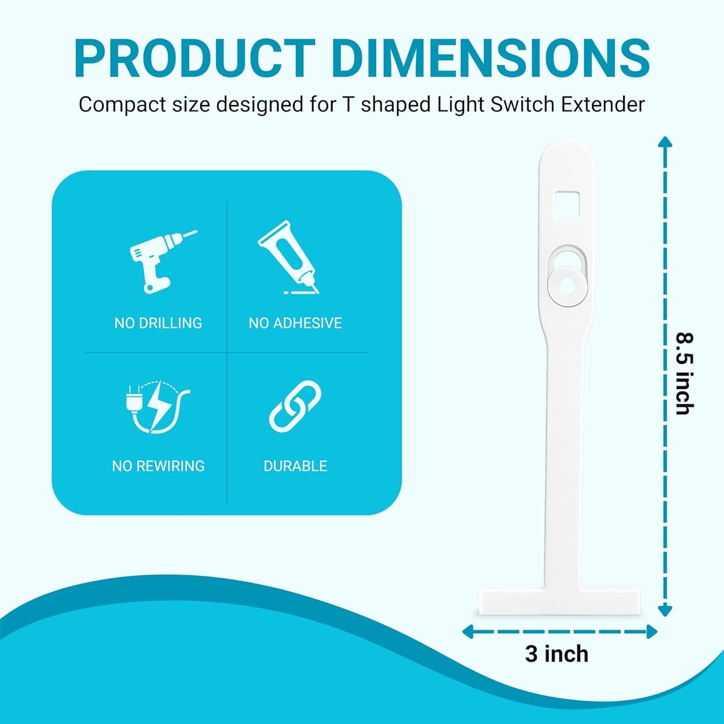 Extensor interruptor en forma de T para niños ergonómico