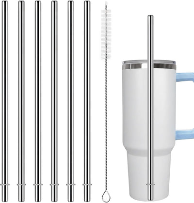 Popote de metal para vaso 64/40/32 oz acero inoxidable reutilizable extra largo