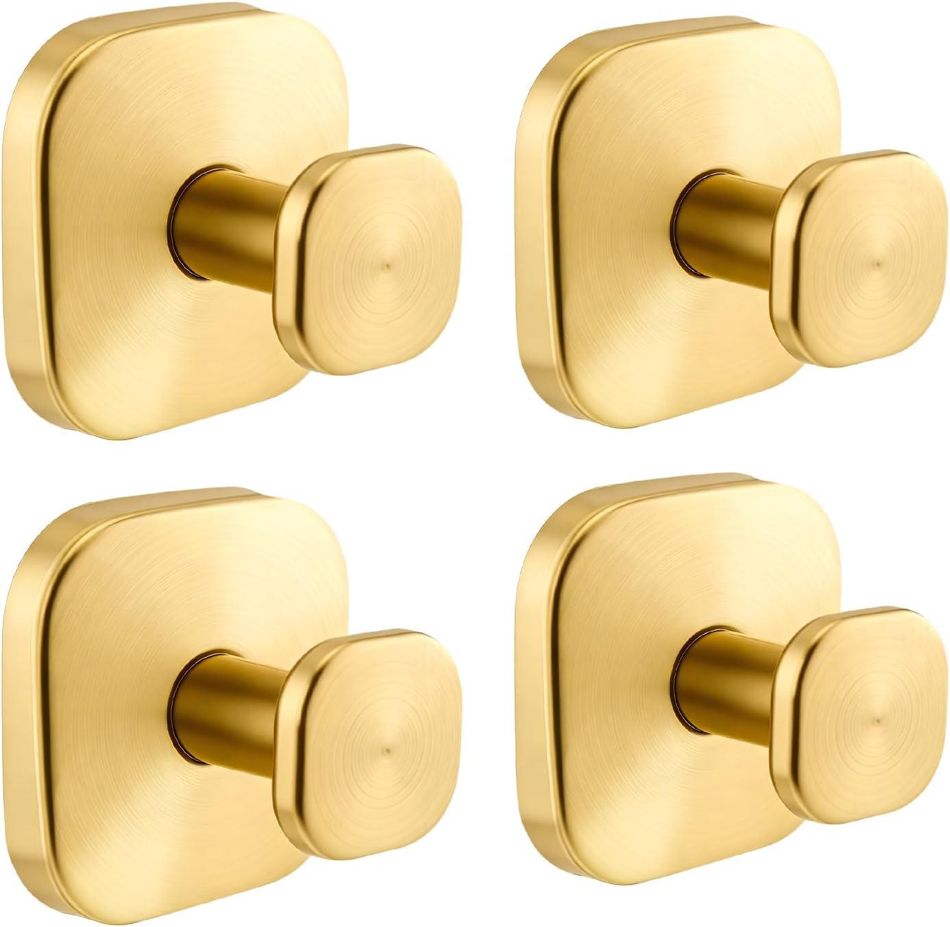 Ganchos ventosa ducha acero inox oro cepillado para toalla bata