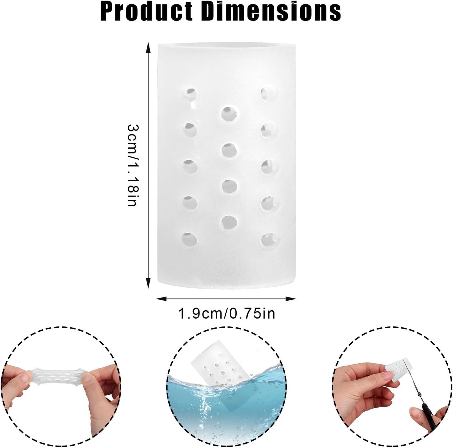 10 fundas antipiel para dedos 1.2x0.7in reutilizables transpirables