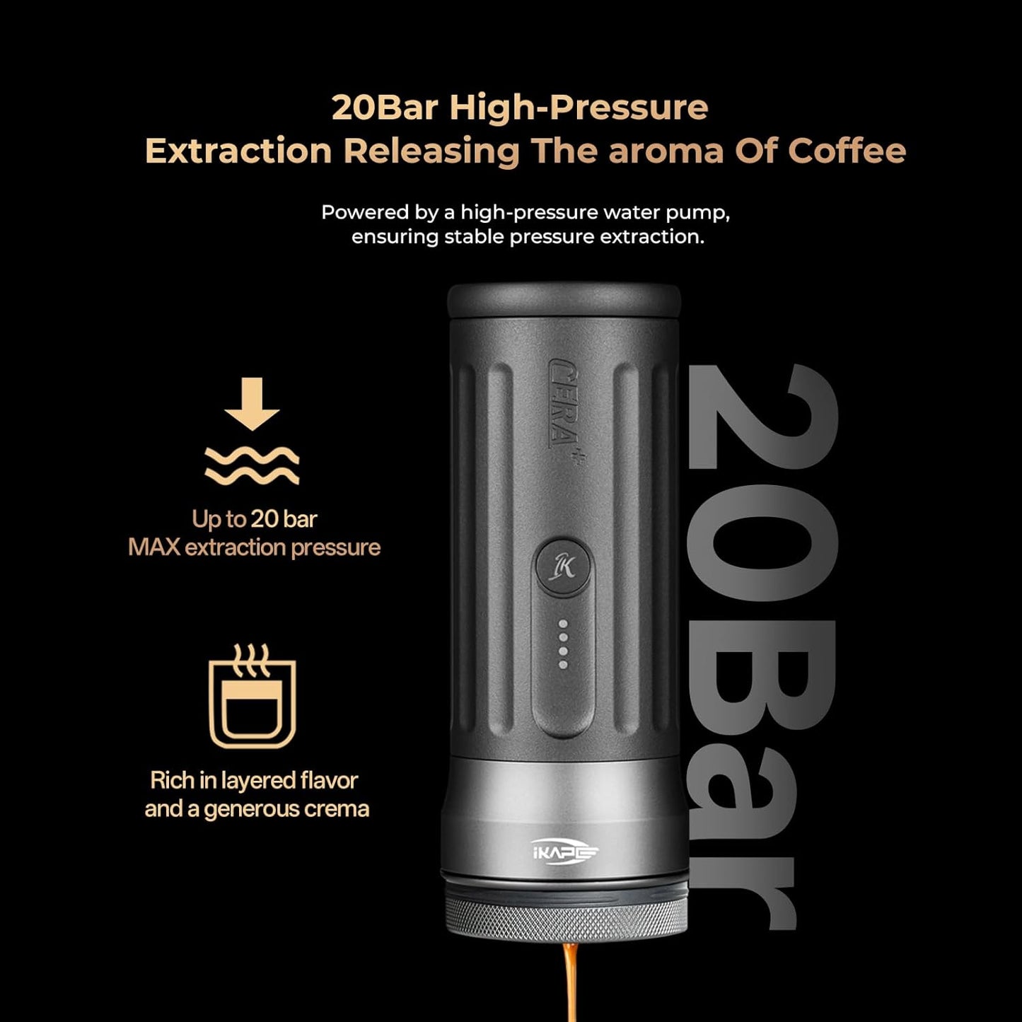Cafetera Portátil con Soporte Ajustable Ikafe