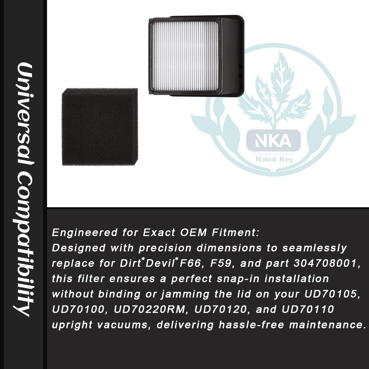 Repuesto filtro F66 Dirt Devil comp HEPA y foam