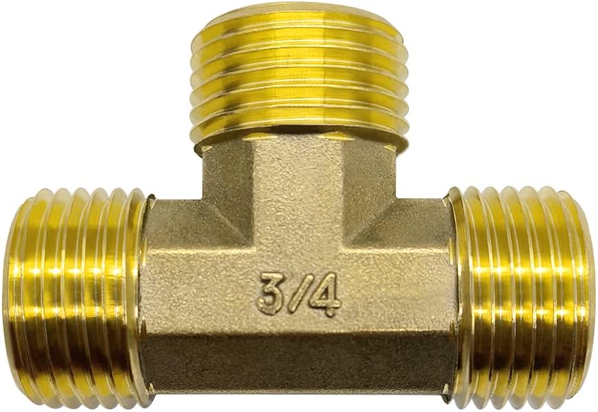 Manguera jardín en T 3/4" conector macho latón