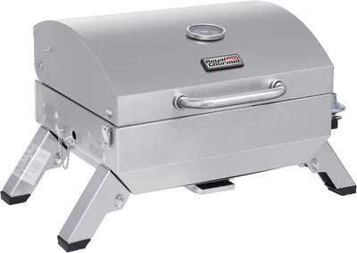 Parrilla acero inox 10000 BTU tapa plegable plateado