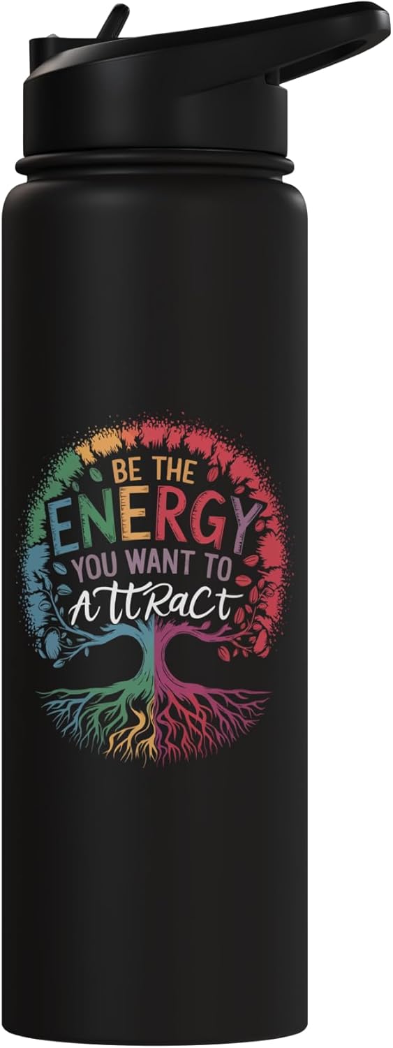 Botella de agua aislada de acero inoxidable para meditación y reiki