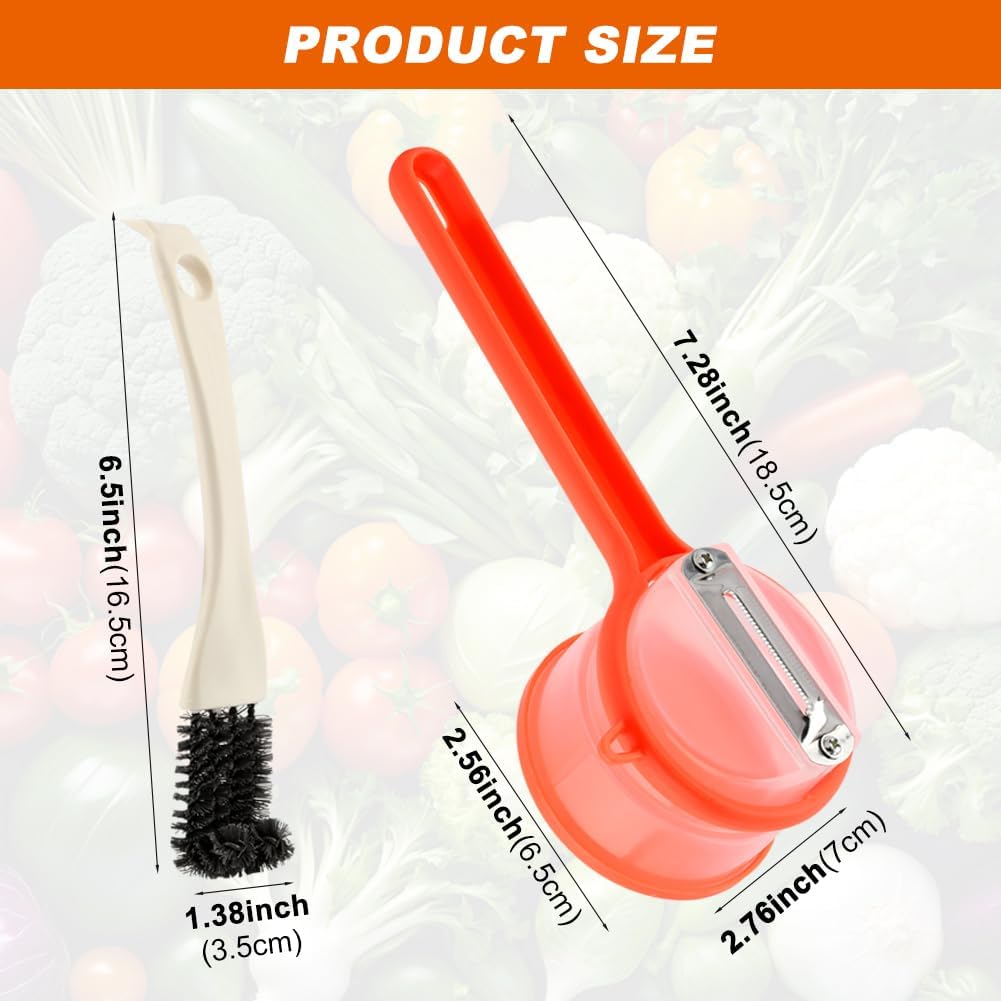 Pelador de frutas y verduras con cubo de almacenamiento multifuncional