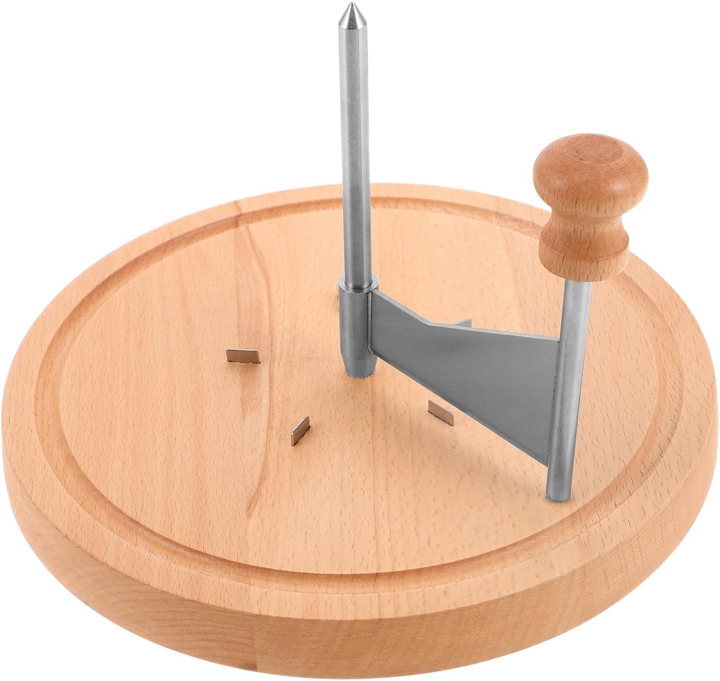 Juego ruedas rallador acero inox base madera 8.66x8.66