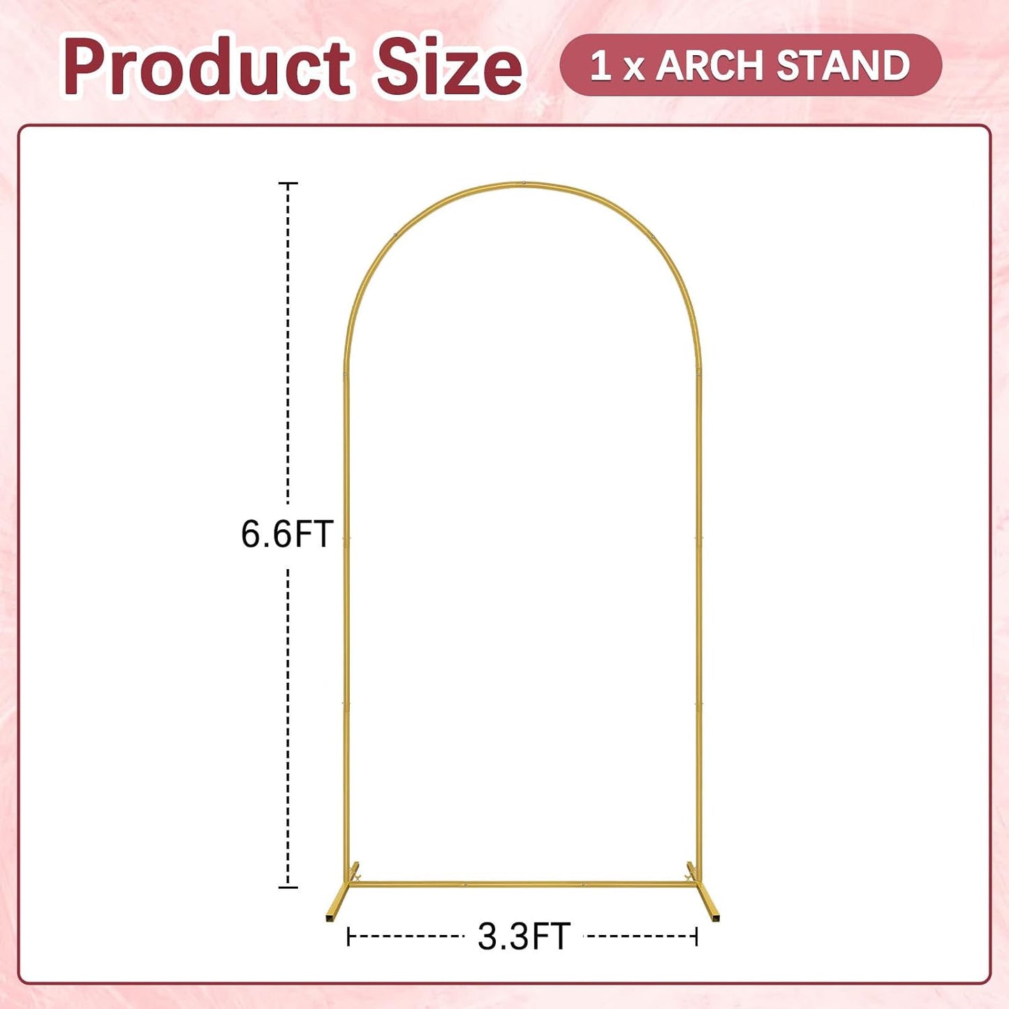 Soporte arco boda 6.6ft para globos fiesta ceremonia