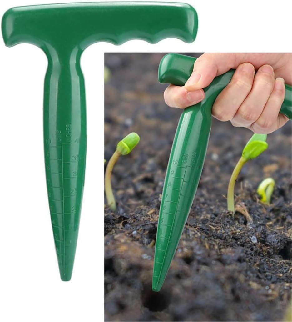 Herramienta para sembrar semillas plástico verde 6.9pulg