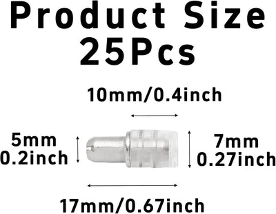 25 Pzas Soportes Metal Níquel Con Protectores Ajustables