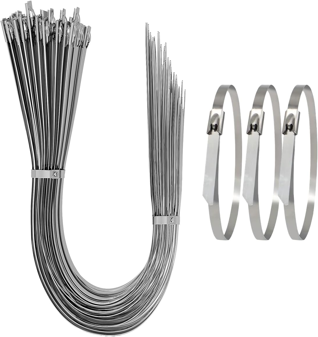 Bridas acero inox extralargas 52pulg paq 5