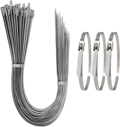 Bridas acero inox extralargas 52pulg paq 5