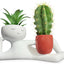 Maceta Smily Face con agujero drenaje decoración hogar jardín rojo