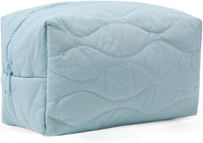 Bolsa maquillaje acolchada con bolsillos para mujer y niña