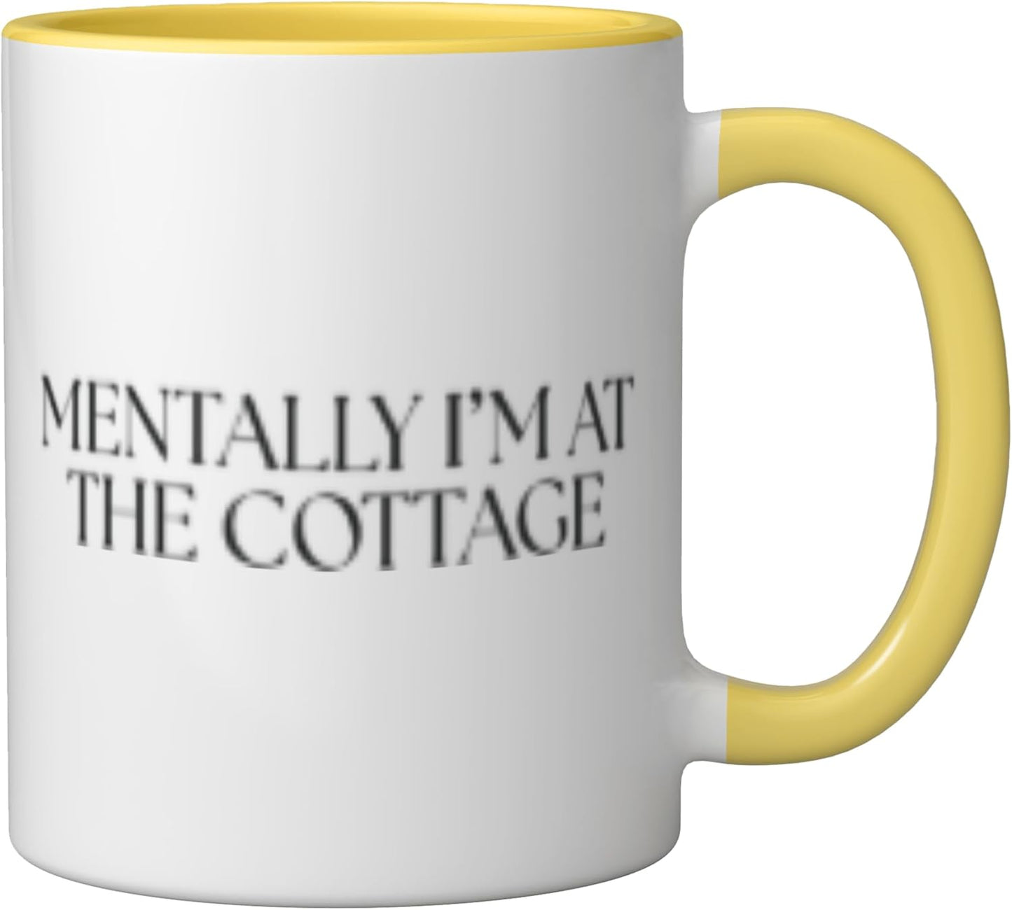 Taza Cerámica Amante Libros Románticos Amarillo/Blanco