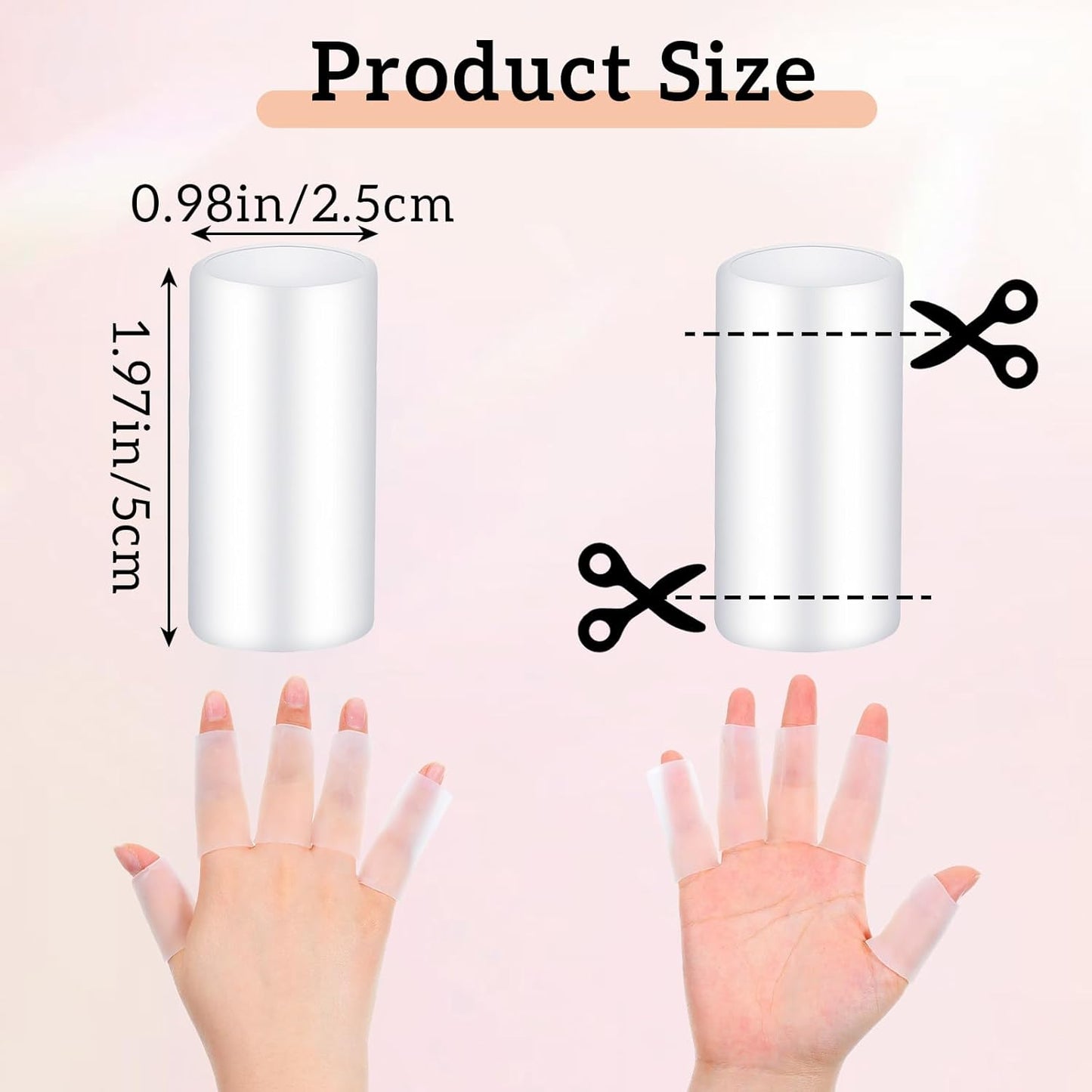 20 Fundas silicona para dedos alivio callos ampollas